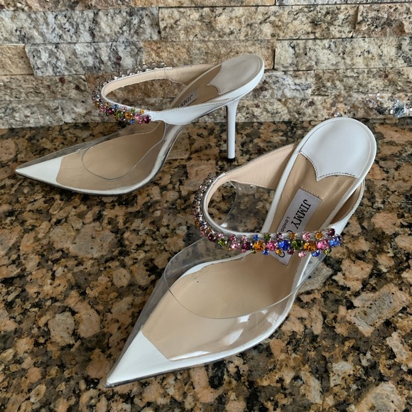 Jimmy Choo Bing 100 Embellished PVC shoes - Picture 6 of 10